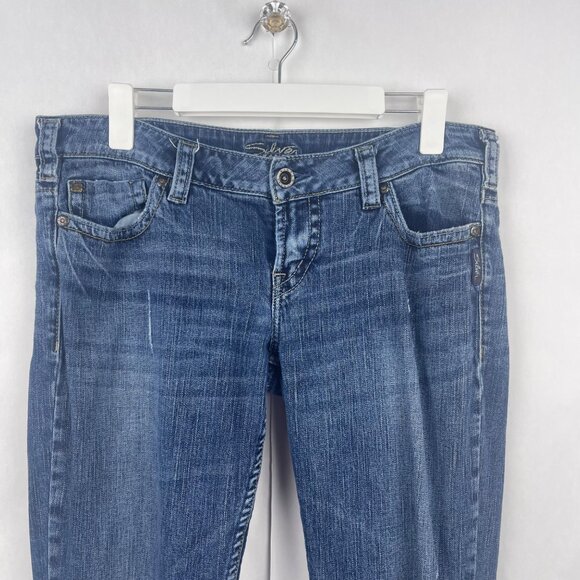 Silver Jeans Denim Pioneer Boot Cut Low Rise Jeans Size 30 - Picture 3 of 13